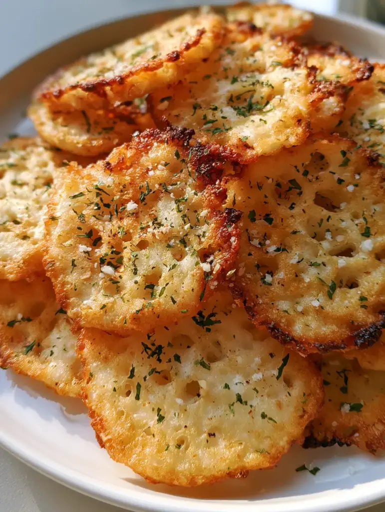 Crispy Cottage Cheese Chips: The Ultimate High-Protein Lacy Snack 2 Close-up handheld photo of Crispy Cottage Cheese Chips showing small air pockets and charred edges.